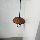 60s Ufo pendant light in Italian wicker