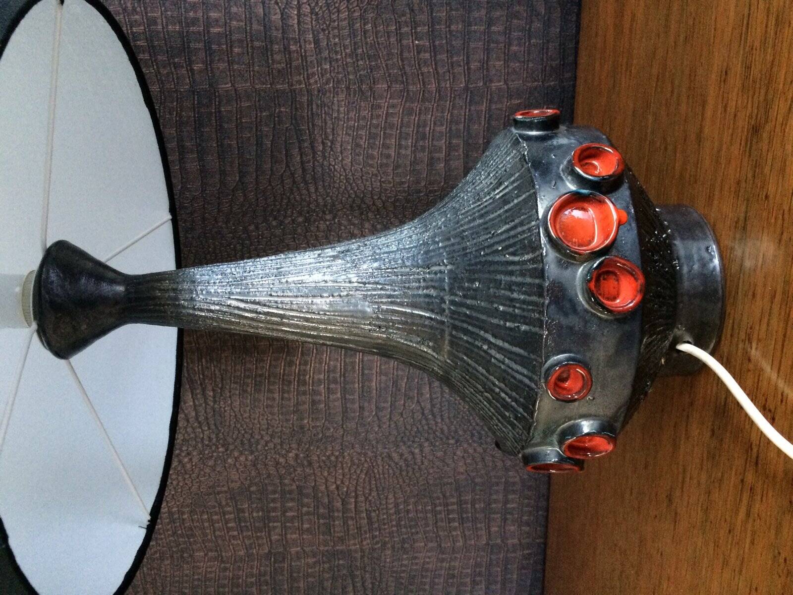 Belgian Art Pottery Table Lamp by Rogier Vandeweghe for Perignem, 1960s