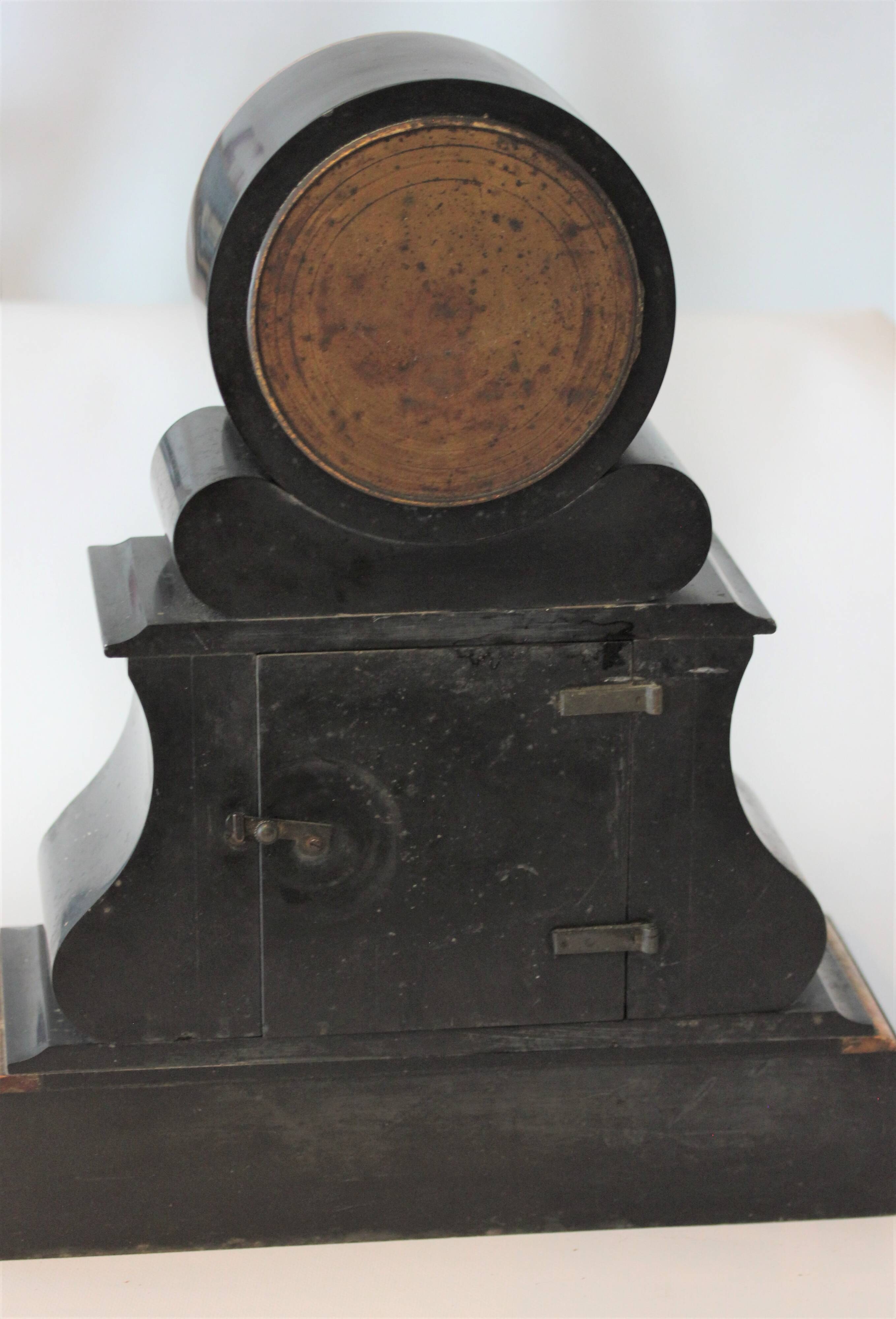 Old notary clock brocot movement and pendulum 2 bulbs 19th