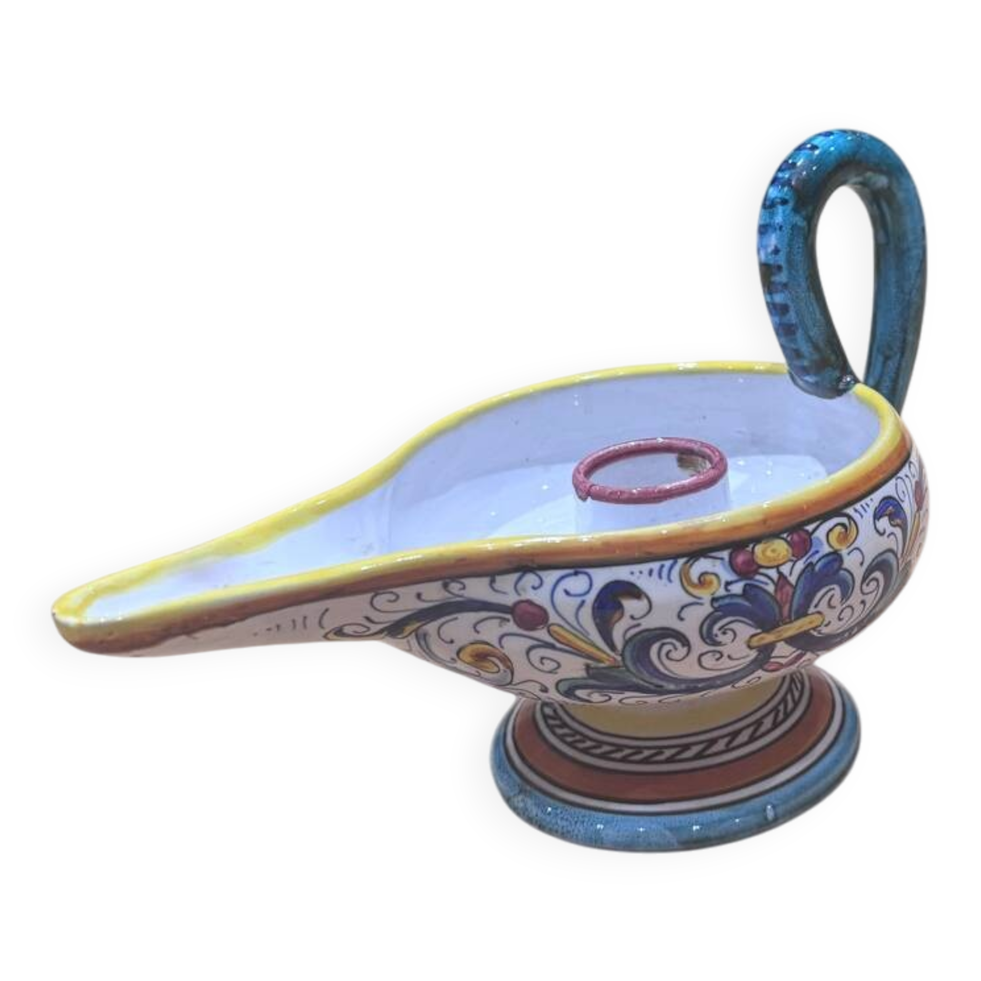 Painted ceramic candlestick – Deruta