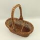 Wicker bottle holder one handle and 3 compartments
