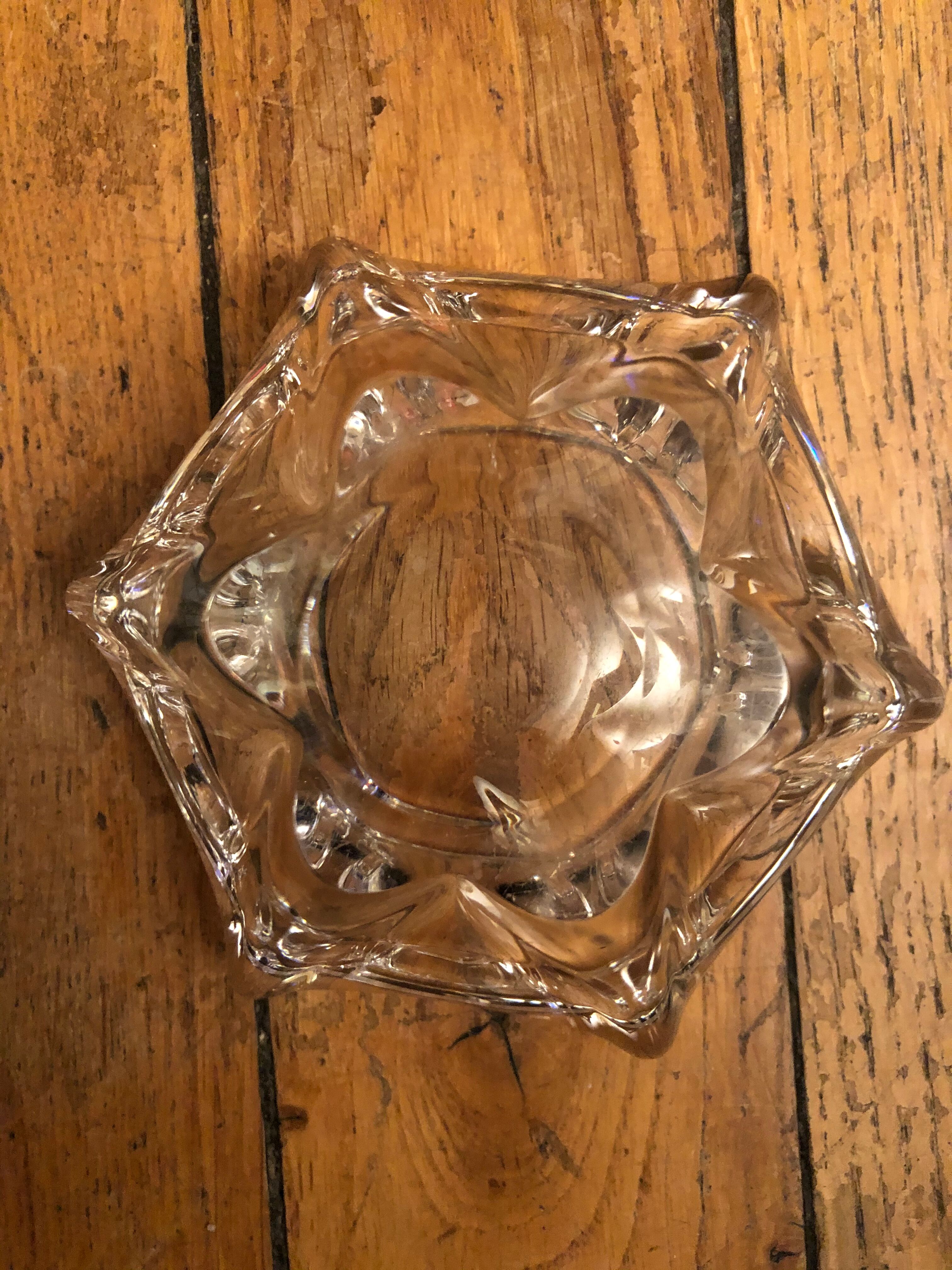 Daum crystal trinket bowl