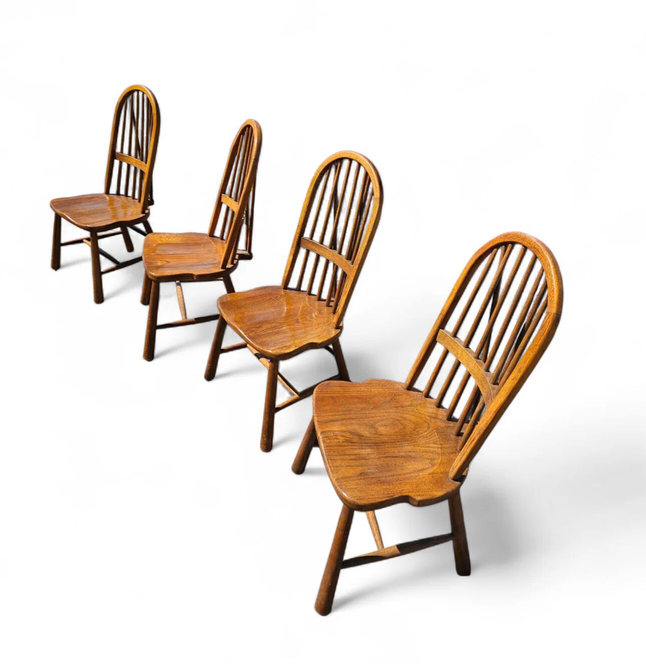 4 x Welsh stick back chairs