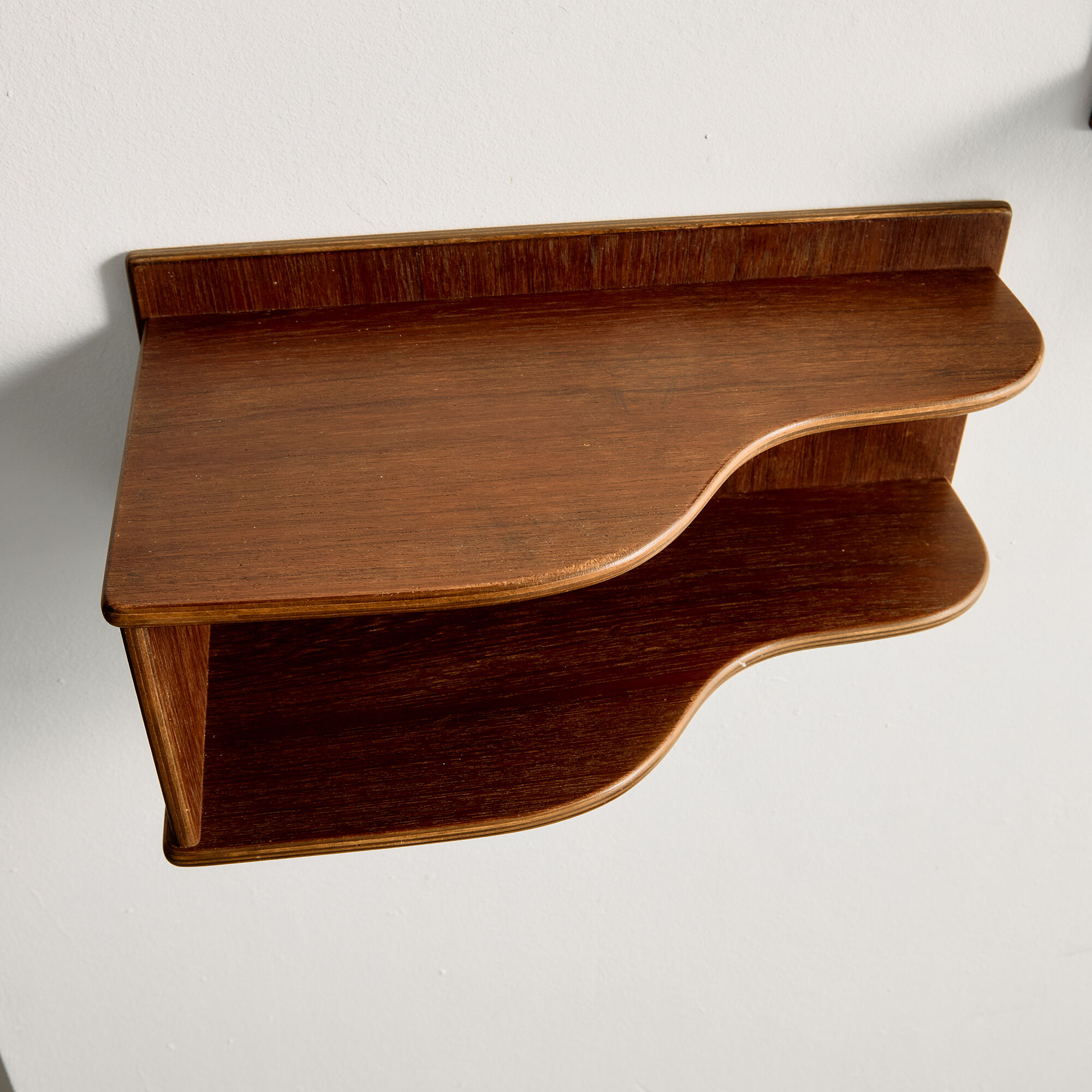 Tables de chevet flottantes en teck, lot de 2