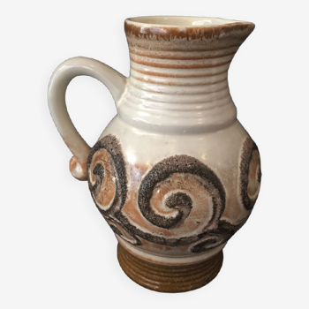 Ceramic jug or pitcher from the strehla fat lava workshops