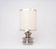 Lampe de table en céramique argentée vintage, années 1970