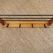 Portemanteau mural minimaliste bois et fer années 60