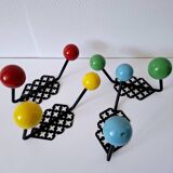 4 metal and wood hooks from the 50s