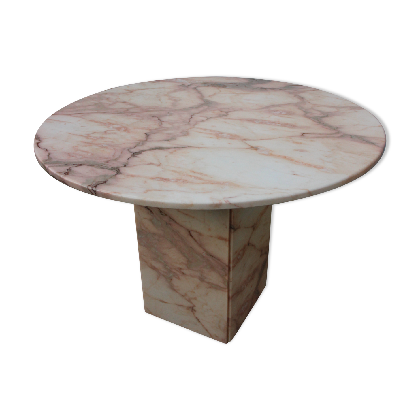 Pink marble dining table