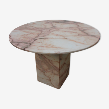 Pink marble dining table