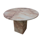 Pink marble dining table