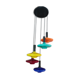 Multicolored waterfall hanging lamp