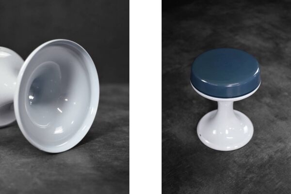 Vintage plastic stool from the space age, made by Emsa, West Germany, 1960s.