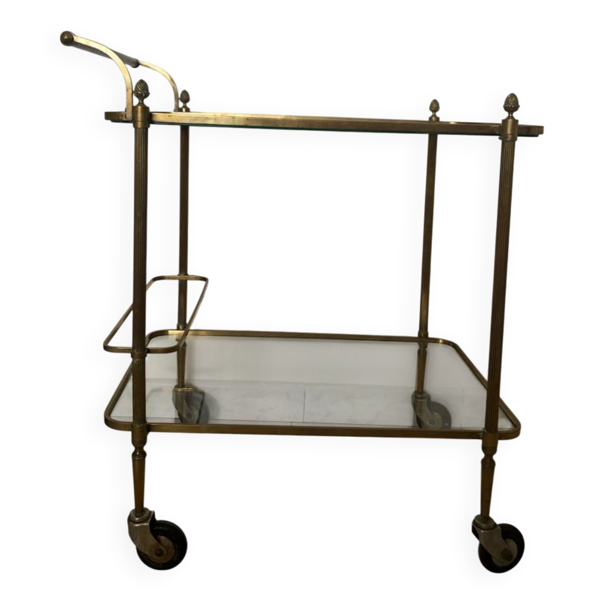 Vintage brass dessert trolley