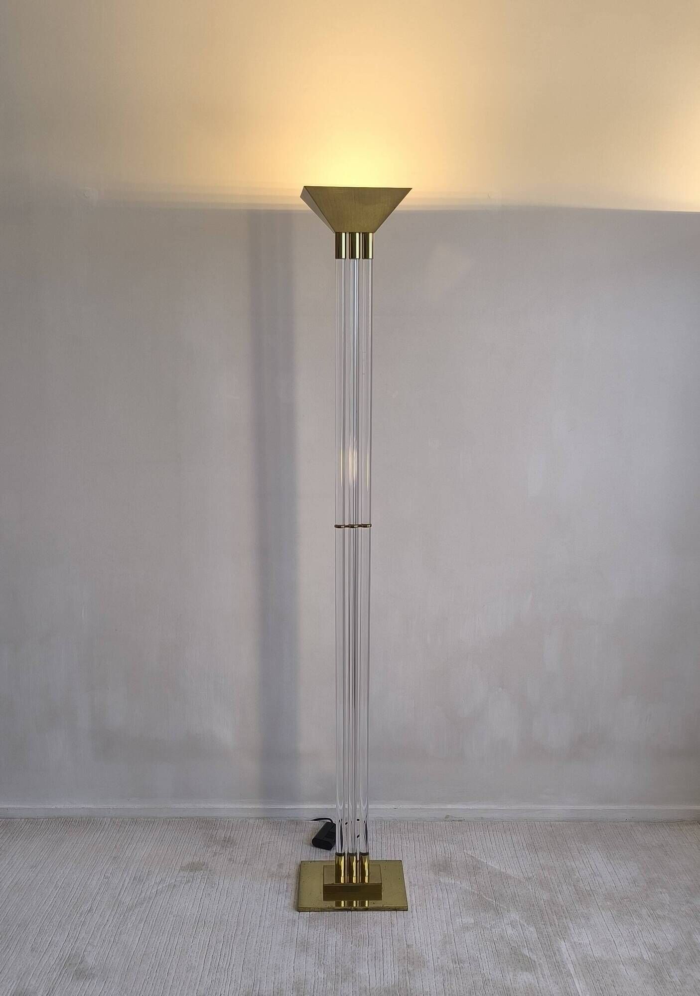 Magnificent and rare german floor lamp signed vereinigte werkstätten