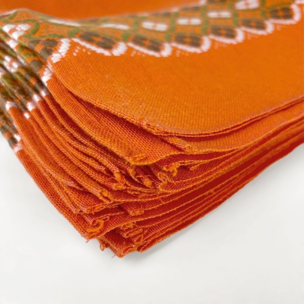 Serviettes de table tissu orange 70