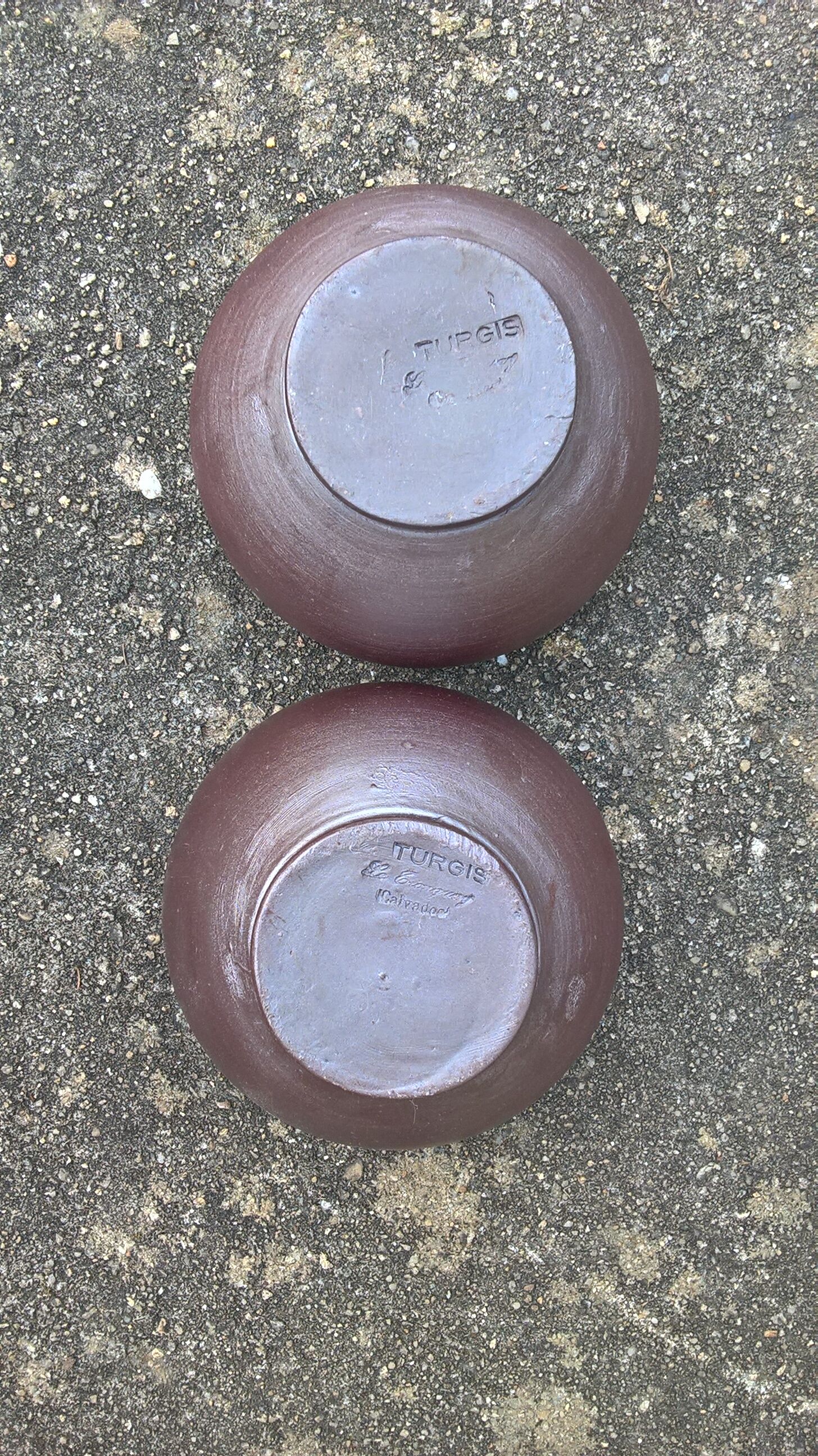 Lot de 2 bols en grès de Turgis