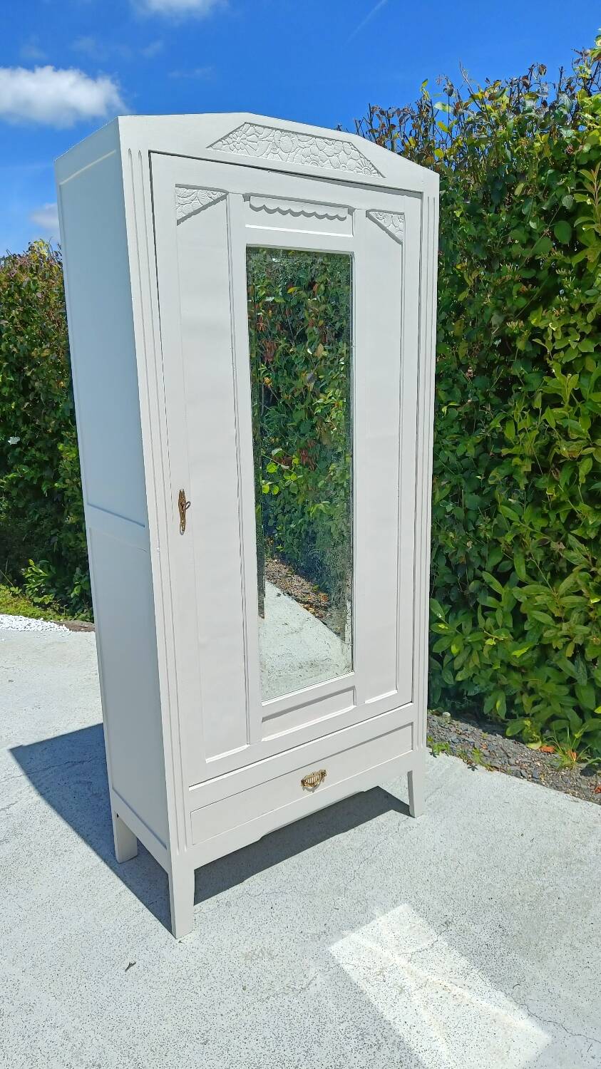 White art deco Parisian wardrobe