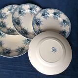 5 small Longwy plates, Gobelins model, late 19th century