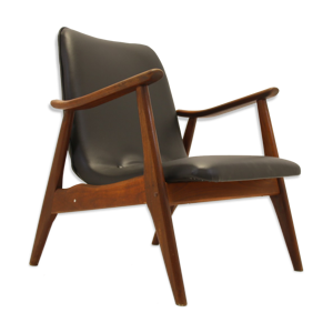 Fauteuil cuir skai noir