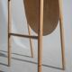 Floor mirror in bamboo and rattan H:1m80
