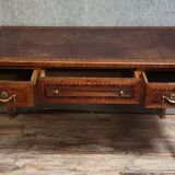 Louis XV style marquetry center desk