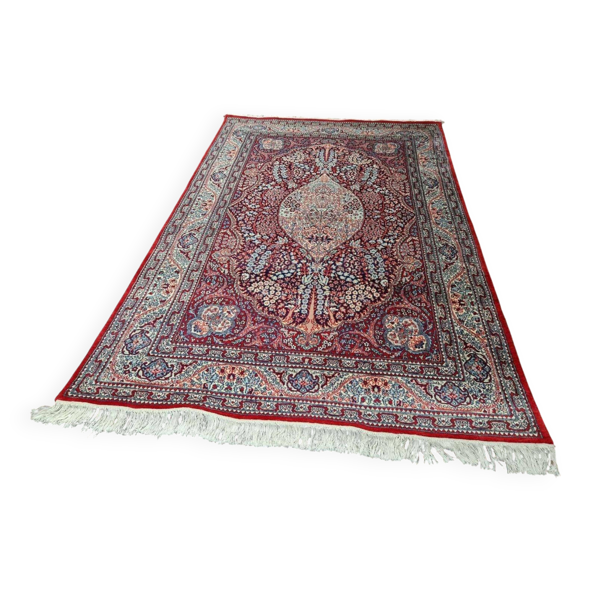 Vintage Tabriz Persian rug – hand-knotted, wool on cotton – after professional cleaning