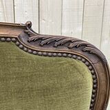 Early 20th century louis XV style bench in walnut