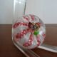 Murano paperweight millefiori and latticino twisted ribbons