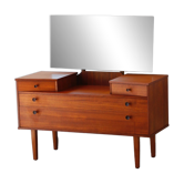 Coiffeuse vintage teck Avalon – design scandinave mid-century