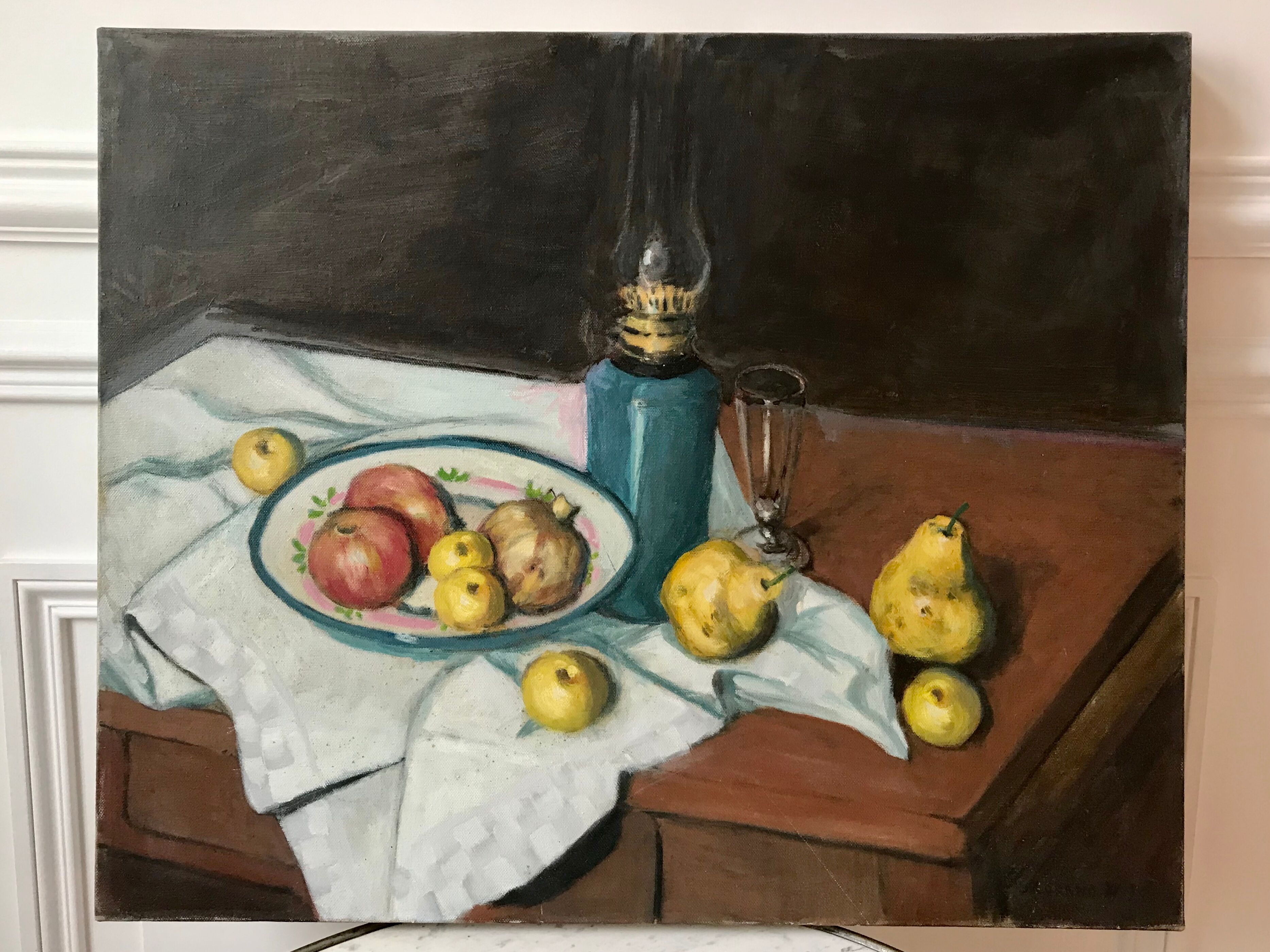 Old painting oil on canvas still life