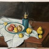 Tableau ancien huile sur toile nature morte