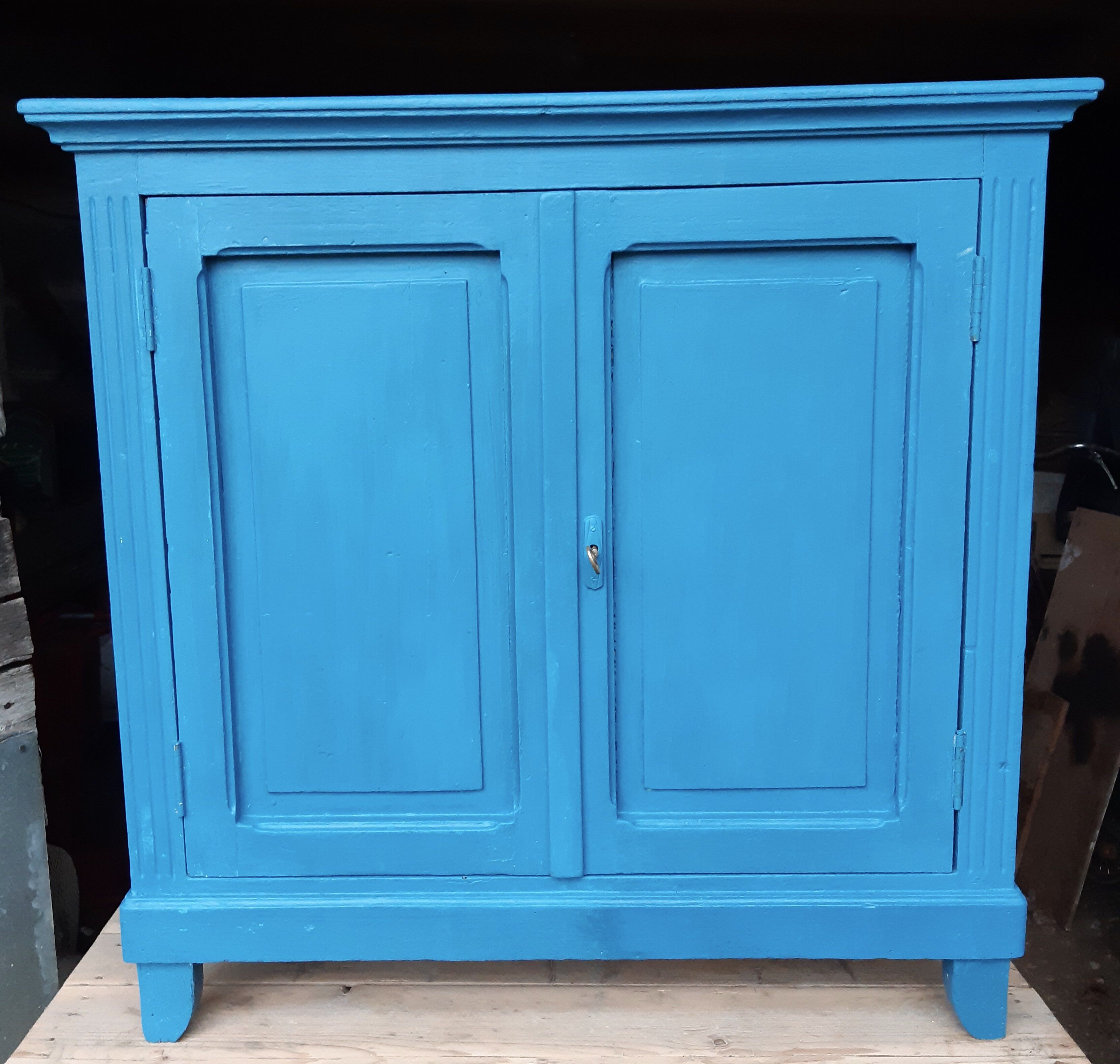 Parisian buffet painted blue
