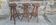 3 tabourets brutaliste en bois H 80 cm