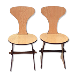 Set of Two Italian Chairs in Formica, 1960s