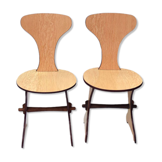 Ensemble de deux chaises italiennes en formica années 1960