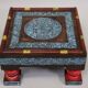 50 x 50 cm hand-carved solid wood tea table