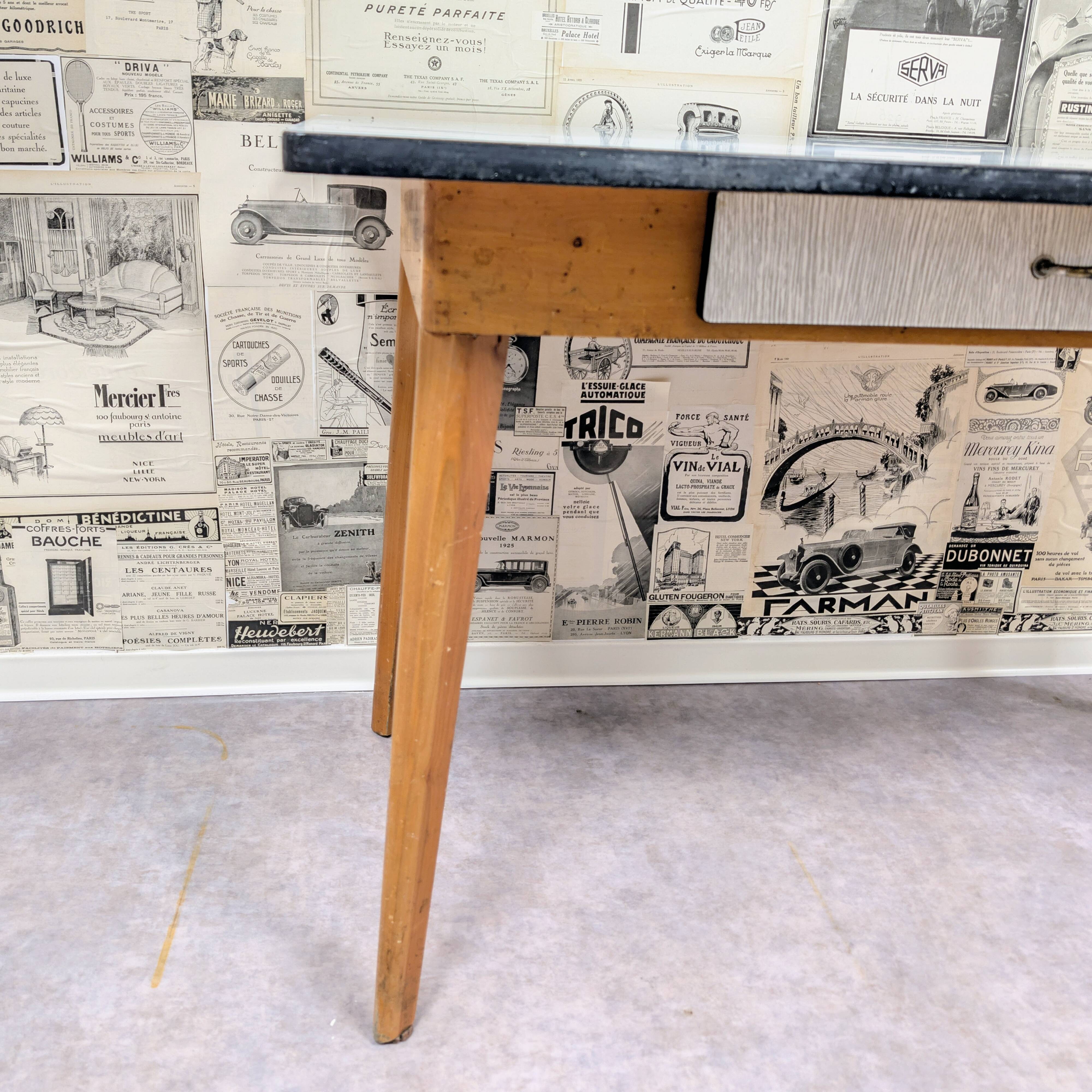 Vintage wood and formica table