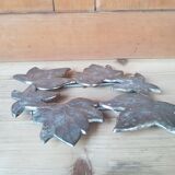 Underside flat silver metal extendable decoration leaves