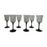 Set de 6 verres à vin forme octogonal Luminarc vintage 70