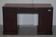 Partner desk with two burr walnut drawers and a leather top.