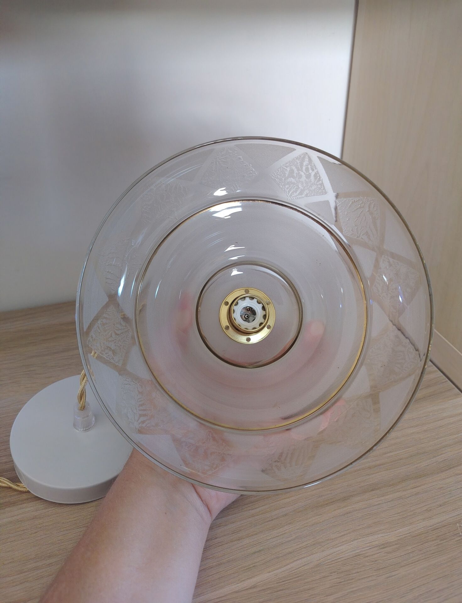 Art Deco glass suspension