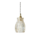 Amber cut glass tulip lamp