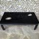 Table basse inclusion agathes design belge 1970