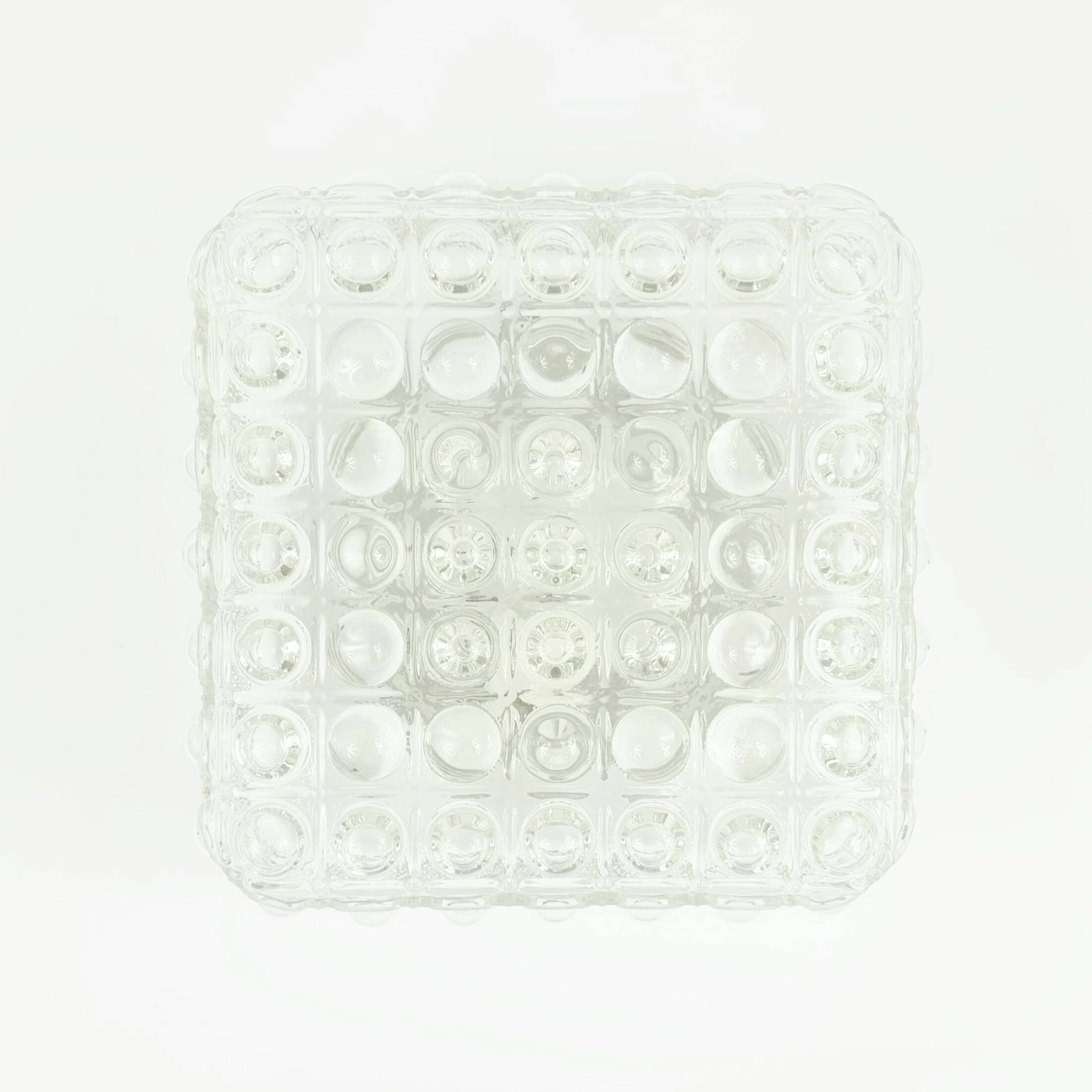 Lustre en verre bulle de style mid-century par Helena Tynell pour Limburg, années 1970.