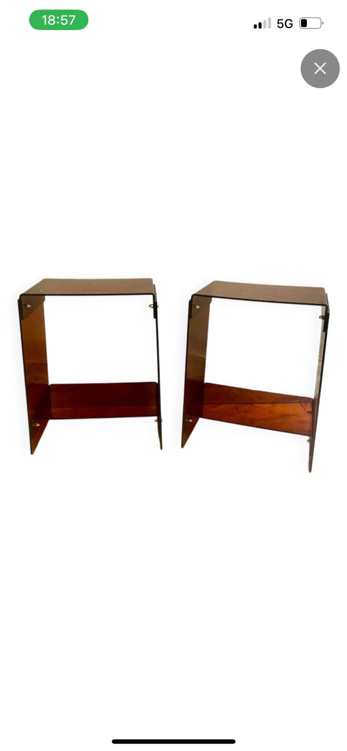 Pair of Roche Bobois bedside tables or sofa ends