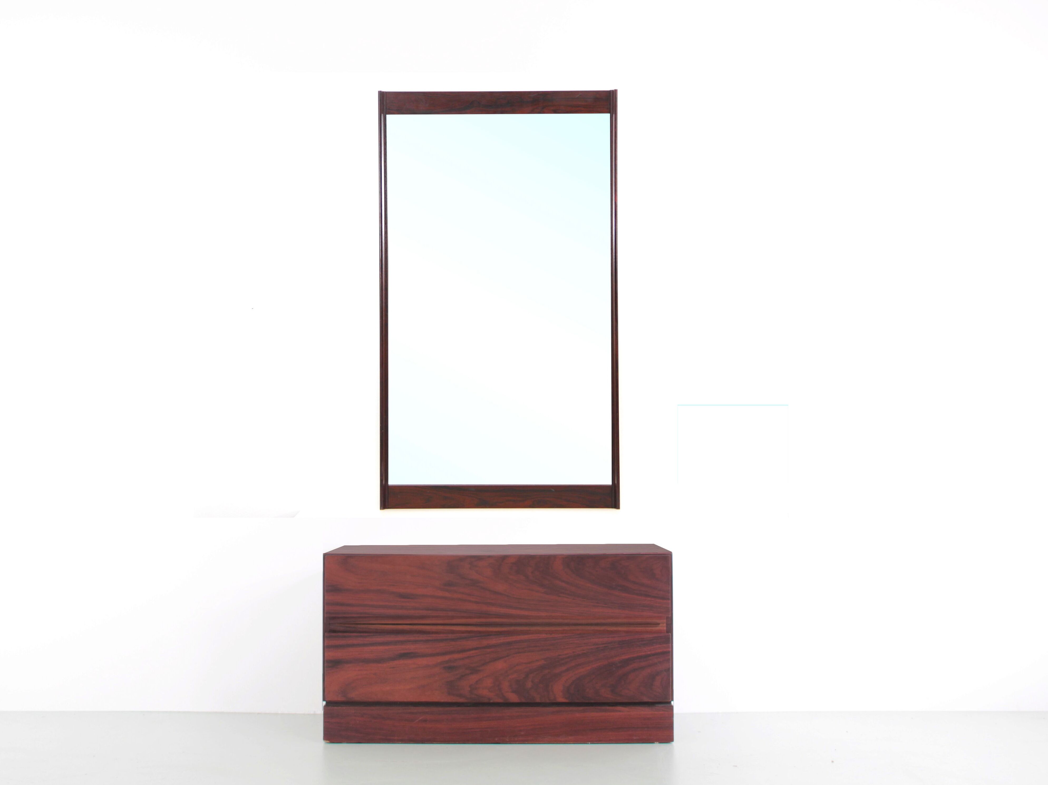 Scandinavian mirror in Rio rosewood