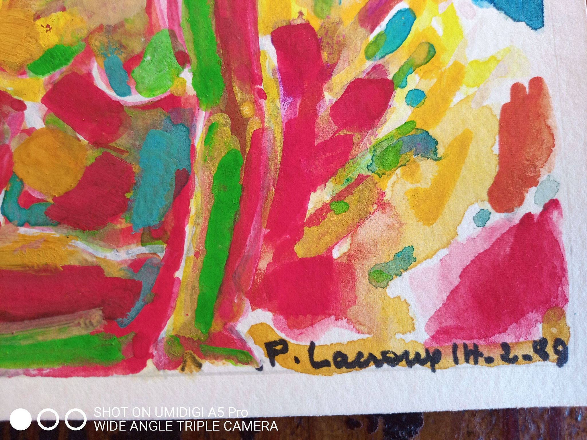 Pierre Lacroux (1909-1993) Gouache on paper 24 x 32 cm - from 1989 - (317)