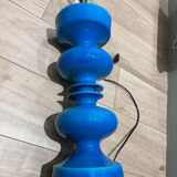 Blue glazed ceramic table lamp