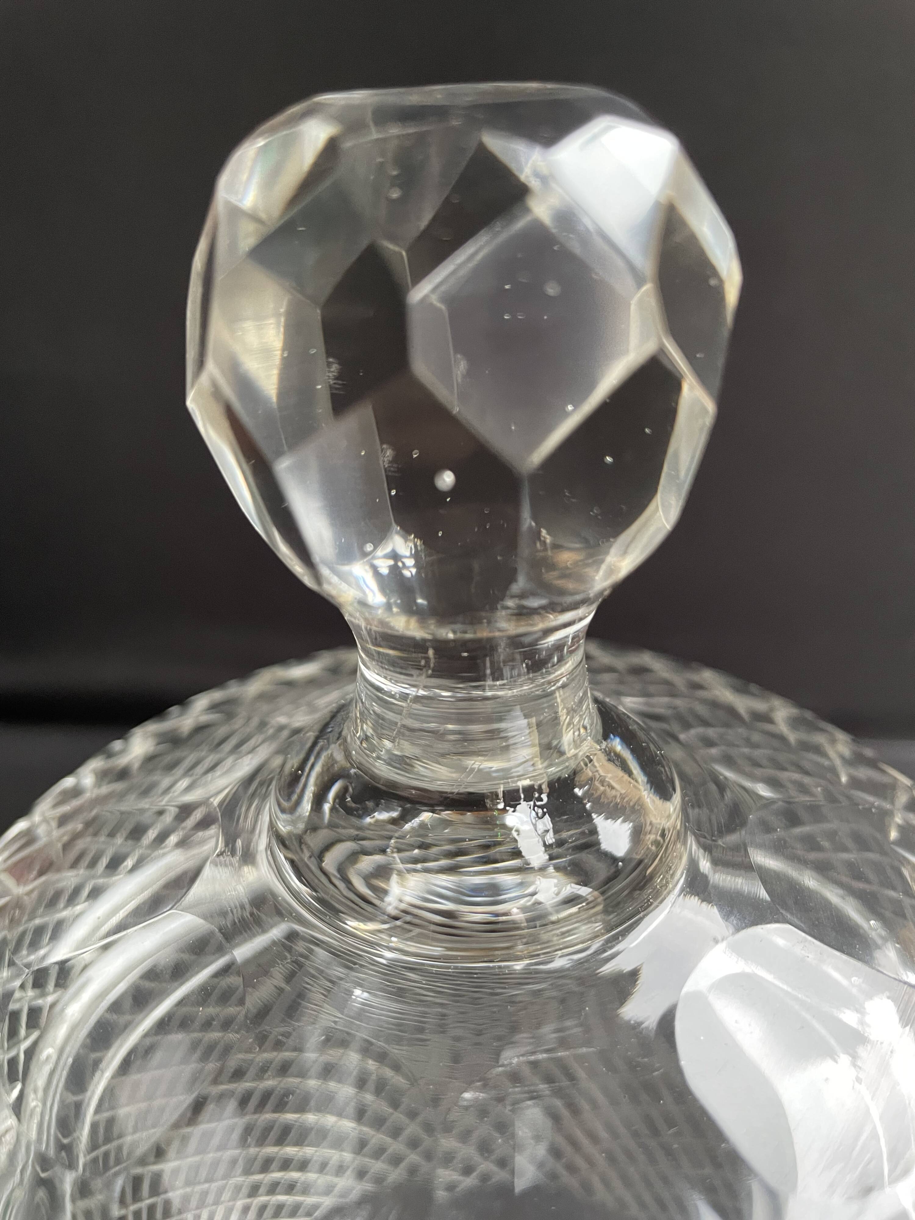Cut crystal covered pot attributed to Saint Louis